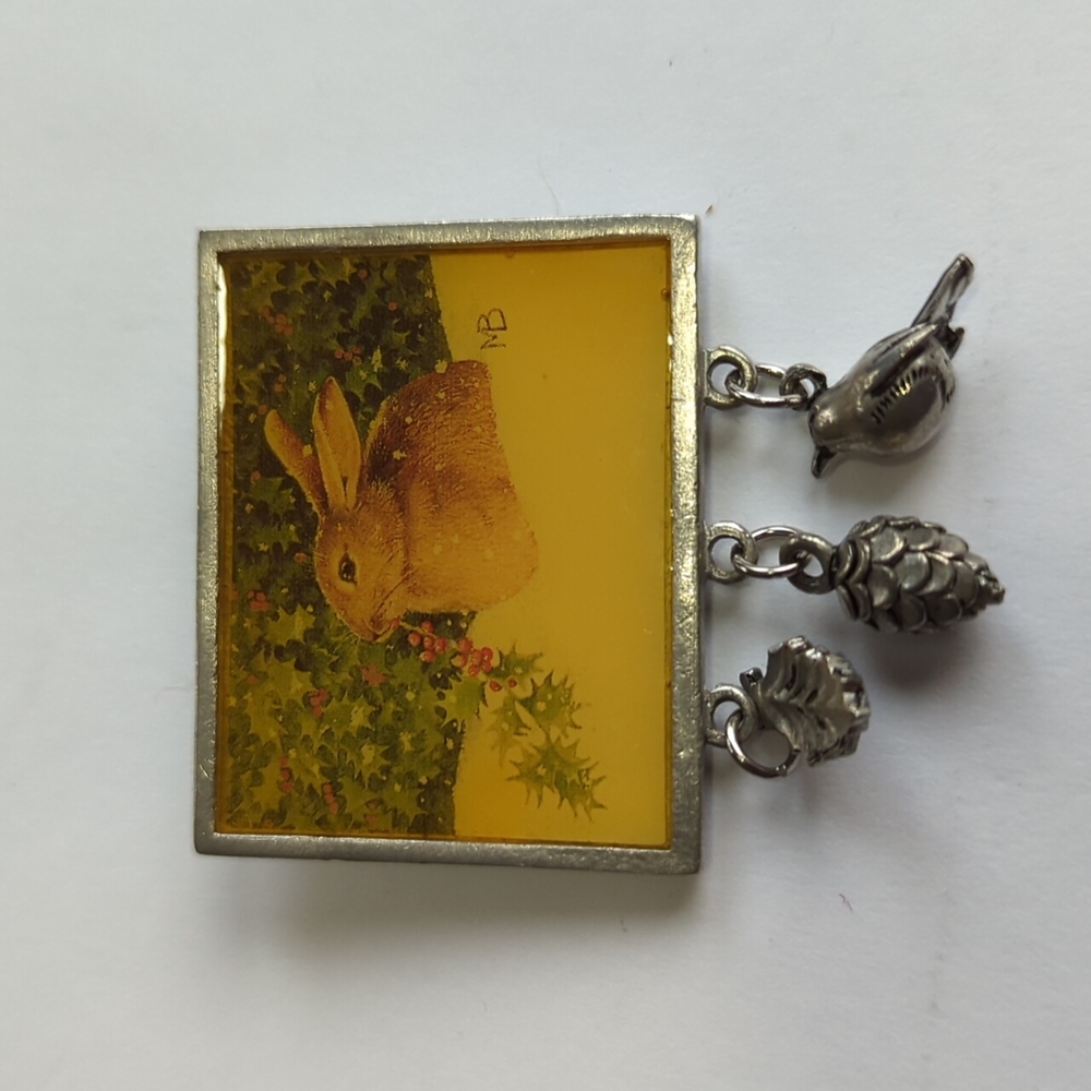 Vintage Hallmark MARJOLEIN BASTIN Rabbit Pin Brooch